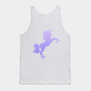 Pastel Purple Ombre Faux Glitter Unicorn Tank Top